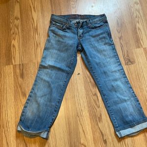 Plastic by gly cuffed capris